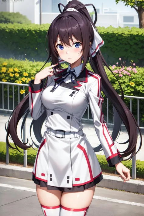 1girl, shinonono houki, is-uniform, <lora:ShinononoHoukiV20:1>, , highres, absurdres,