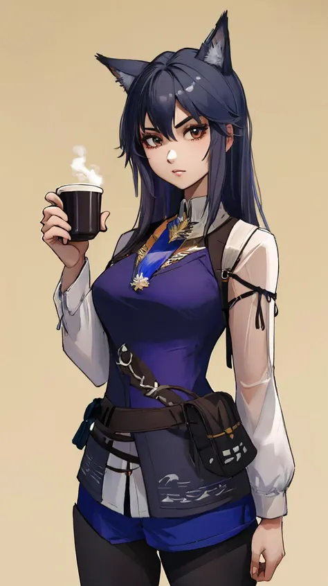 1girl,head,shamare,simple city background,holding coffee cup,Omertosa,cowboy shot, <lora:Omertosa:1>