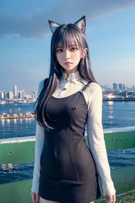 (8k, RAW photo, best quality, masterpiece:1.2), (realistic, photo-realistic:1.37),<lora:koreanDollLikeness_v10:0.5> ,<lora:arknightsTexasThe_v10:1>,omertosa,1girl,(Kpop idol), (aegyo sal:1),cute,cityscape, night, rain, wet, professional lighting, photon mapping, radiosity, physically-based rendering,