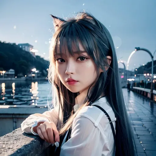 (8k, RAW photo, best quality, masterpiece:1.2), (realistic, photo-realistic:1.37),<lora:koreanDollLikeness_v10:0.5> ,<lora:arknightsTexasThe_v10:1>,omertosa,1girl,(Kpop idol), (aegyo sal:1),cute,cityscape, night, rain, wet, professional lighting, photon mapping, radiosity, physically-based rendering,