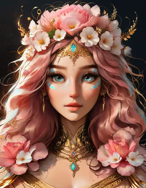 Masterpiece, HDR, Chromatic Aberration, Low Contrast, Best Quality, High Resolution, Realistic, Detail Light, RAW Photo, (Extremely Detailed CG unity:1.2), (Best Shadows), Soft Light, Beautiful Detail Sunlight, Extremely Detailed Wallpaper, Beautiful Woman, Portrait, (medium shot: 1.2), (tilted angle: 1.1), (front-facing angle: 1.2), Symmetry, Vibrant Colors, Complex Patterns, Digital Art, Feminine Energy, Radiant Skin, Glowing Eyes, Intricate Details, (multi-layered: 1.3), (fantasy: 1.2), (abstract: 1.1), (ethereal: 1.2), (mystical: 1.1), (magical: 1.2), (detailed hair: 1.1), (subtle texture: 1.2), (rich colors: 1.2),
