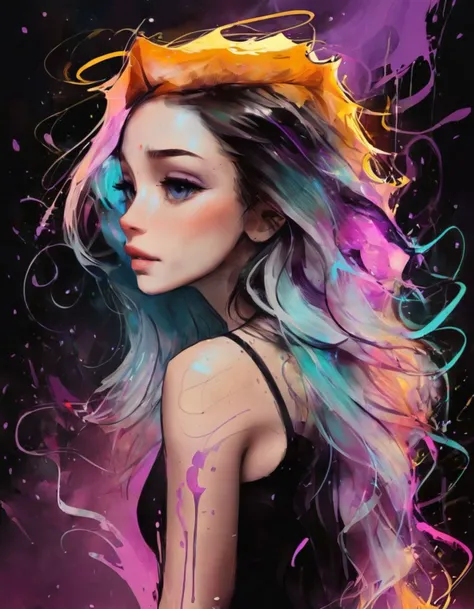samdoesarts style a woman by agnes cecile, luminous design, pastel colours, ink drips, autumn lights <lora:samdoesart_xl_v4:1.0>