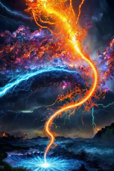 [official art : real life photo : 0.5],
[enormous breasts::0.2],
[:particles, flaming tornado, water splash, intricate chain lightning, grass, :0.1]
surreal sapphire, volumetric lighting, ambient occlusion, [fractal art:0.2]