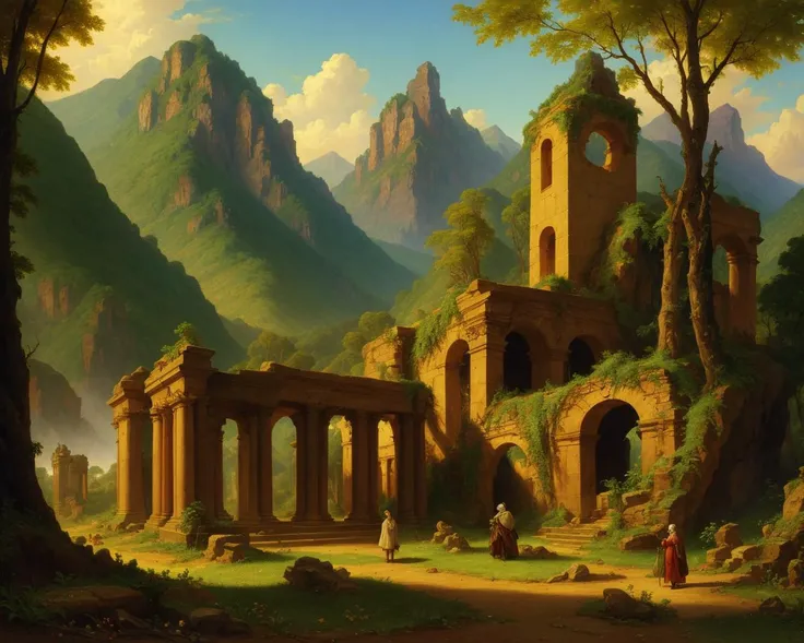 best quality,masterpiece,highly detailed,ultra-detailed, <lora:neg4all_bdsqlsz_V3.5:-1> 
middle earth, An ancient, mystical ruin, hidden deep in a dense, overgrown jungle, Tolkien
<lora:AmericanRomanticLandscape_last:1.5>