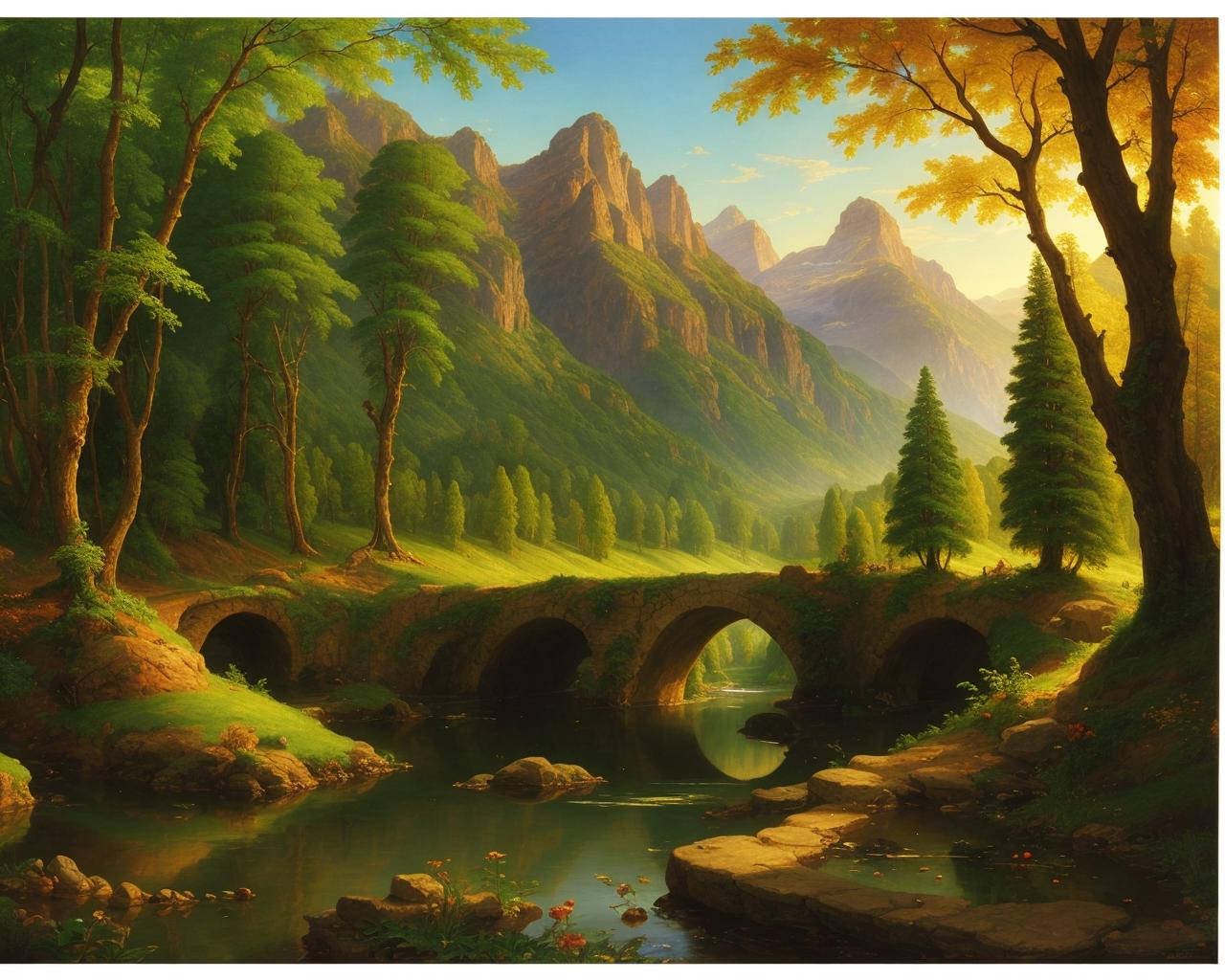 American Romantic Landscape  (The Hudson River School ) style v1.0