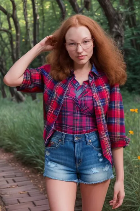 DEN_lola_jolie,
walking through a tallgrass meadow wearing (Jean shorts:1.3) and (plaid shirt:1.3), meadow, wild, overgrown, walking,,
bokeh, f1.4, 40mm, photorealistic, raw, 8k, textured skin, skin pores, intricate details <lora:epi_noiseoffset2:1>, epiCRealism <lora:ClothingAdjuster3:-1.3>