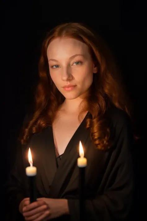 DEN_lola_jolie,
in a dark room in (pitch black:1.2) amongst a (candle light vigil:1.2), (candles:1.1), (candle light:1.1), (pitch black room:1.2), (darkness:1.1), wearing a (sheer robe:1.1), robe, sheer, (lots of candles:1.2),
bokeh, f1.4, 40mm, photorealistic, raw, 8k, textured skin, skin pores, intricate details <lora:epi_noiseoffset2:1>, epiCRealism <lora:ClothingAdjuster3:-1.3>