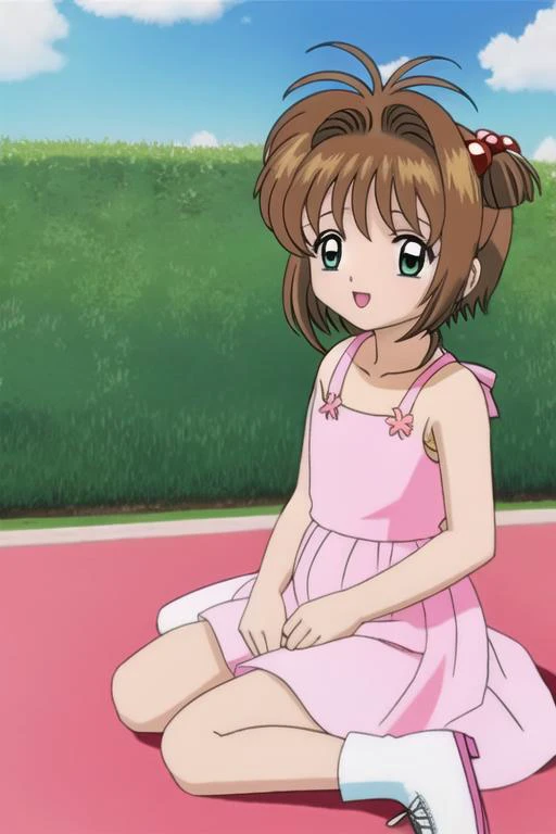 <lora:Sakura-06:1> "kinomoto_sakura", glad, 80's
