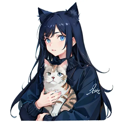 no humans, cat, traditional media, dated, animal focus, simple background, white background, looking at viewer, sweater, solo, signature, upper body, blue eyes, animal, artist name