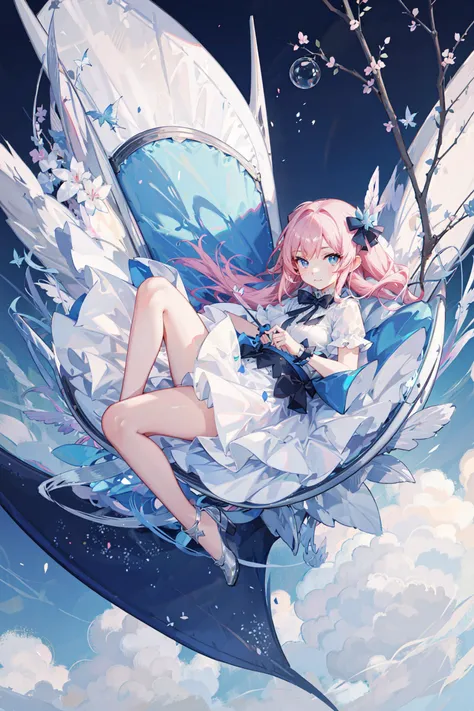 ((best quality, masterpiece, absurbres)), (((Baby))), Dreamy Atmosphere, Bright Tones, Baby Pink, Baby Blue, White, Kawaii Style, Cute Imagination