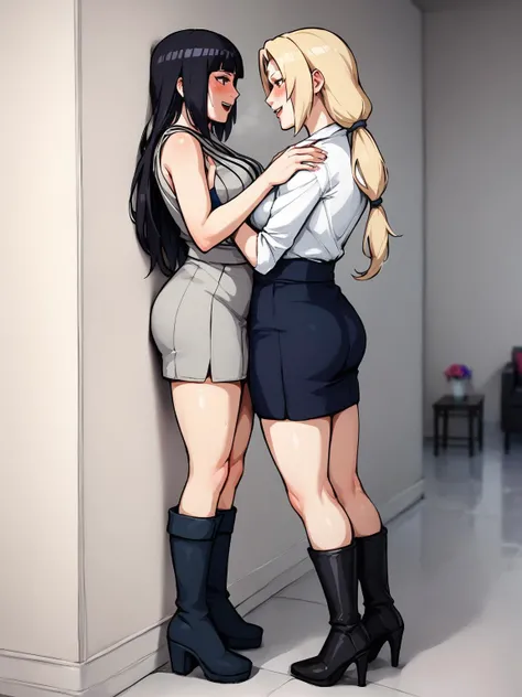 score_9, score_8_up, score_7_up, score_6_up, BREAK
MEME_lauren_phillips_lifting_alice_merchesi_ownwaifu,
lauren phillips lifting alice merchesi \(meme\),
multiple girls, 2girls, looking at another, blush, yuri, eye contact, height difference, smile, ass, kabedon, standing, against wall, open mouth, thighs, full body, indoors, high heels, boots, hand on another's shoulder,
tsunade \(naruto\), blonde hair, mature female, tall female, BREAK hyuuga hinata, black hair,
<lora:PONYXL_LaurenPhillipsLiftingAliceMerchesi_ownwaifu:0.8> , depth of field,
,