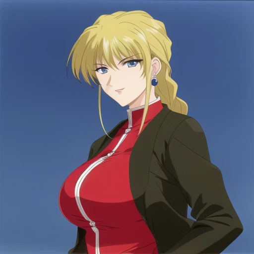 <lora:Inez_Fressange:0.45>, Inez_Fressange, earrings, big_breasts, braid,