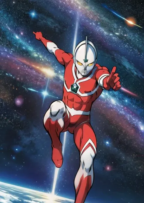 masterpiece, best quality,(realistic touch,space,planet background,beam effect),<lora:UltramanJoneusV2:0.7>,ultraman,120m tall,metallic skin,fighting pose,<lora:GoodHands-vanilla:0.8> <lora:anmnr01:0.3> <lora:add_detail:0.5>