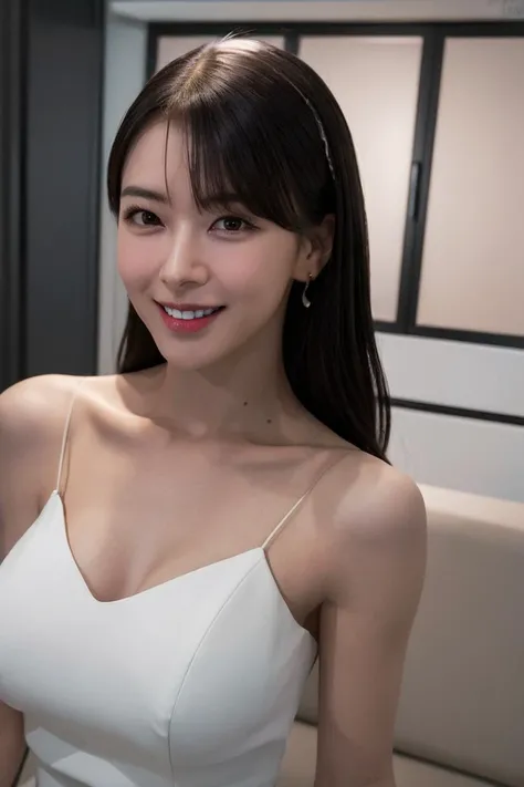(4k,  best quality, highres:1.1), (realistic, photo-realistic:1.1),   1girl,  solo,  detailed  eyes, fine complexion, (looking at viewer:1.2), cute,  pure, long eyelashes, upper body,
blush, open mouth, upper teeth, smile, dimpled_smile, laugh, random clothes,
realistic light, realistic shadow,   [blurry background], eye  focus,  [depth of field], professional lighting, photon mapping, radiosity, physically-based rendering, High Detail,  F/2.8, 200mm lens, catch light,