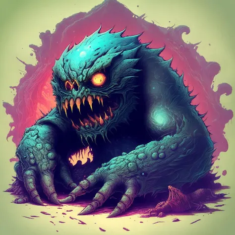 dmmid style fantz design, with big claws, <lora:Small_monster:0.8>