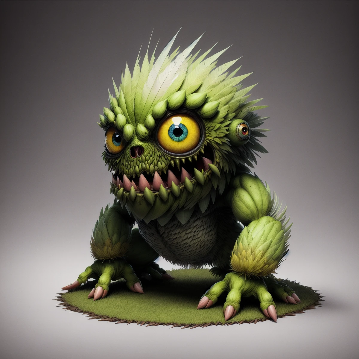 A fantz monster design, feathers, ultra detailed, <lora:CartoonCreatures:0.7> <lora:Creatz1:0.2> <lora:mschstyle:0.3>