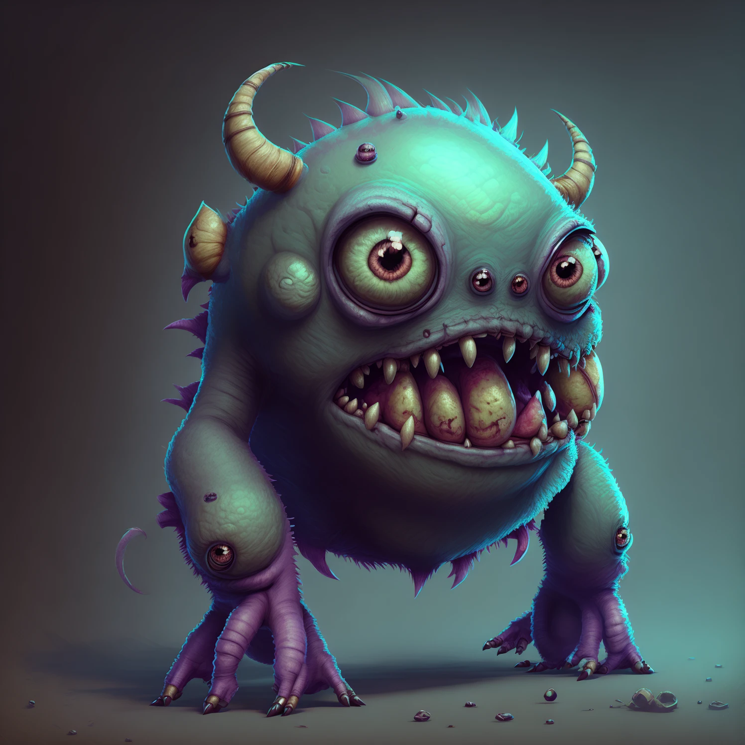 a cute fantz monster design, <lora:Small_monster:1.3>