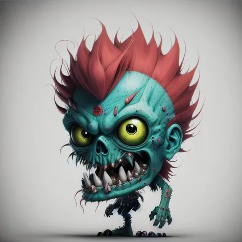 A fantz monster design, punk, ultra detailed, <lora:CartoonCreatures:0.7> <lora:Creatz1:0.2>  <lora:mschstyle:0.3>