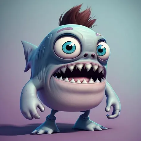 A fantz pixarstyle ???|shark design, ultra detailed, <lora:CartoonCreatures:0.7>  <lora:pixarStyleLora_lora128:0.5>