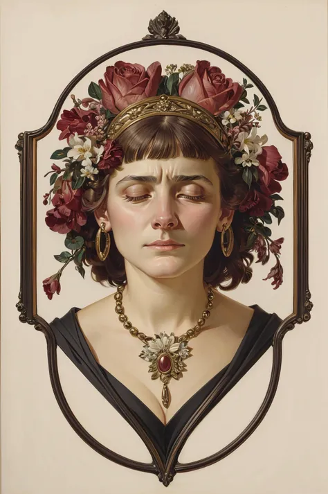 (masterpiece), (best quality), (detailed), (highres), (aesthetic), (perfect composition), coloring book image of 4 heads, representing a woman in different sad emotions, in the style of mind-bending sculptures, realistic anatomies, layered illusions, trompe-l'oeil folds, multilayered, trapped emotions depicted, bold outline,no shadows, black and white, i can't believe how beautiful this is, Leyendecker, (masterpiece, top quality, best quality, beautiful and aesthetic:1.2), colorful, finely <lora:Leyendecker:0.6>