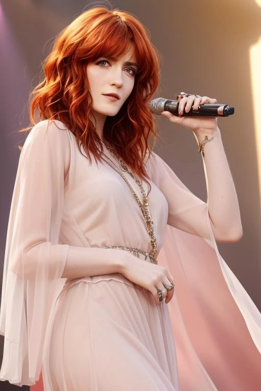 Simone simons from epica band dressing a white transparente fresa in a dark forestal in the night