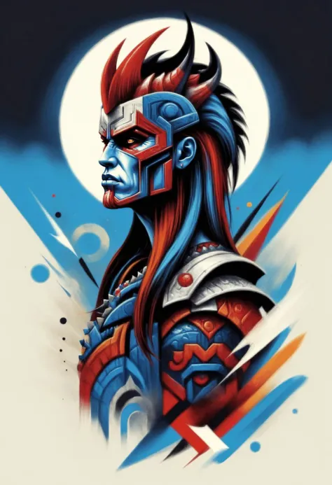 DonM4lph4XL 2D illustration, female ,berserker <lora:DonM4lph4XL-000008:0.85>