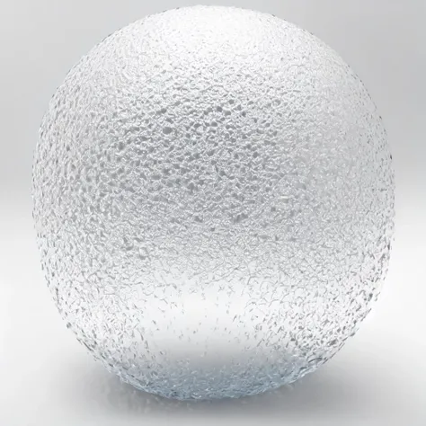 Generates a perfect ice sphere in the foreground, on a flat red background