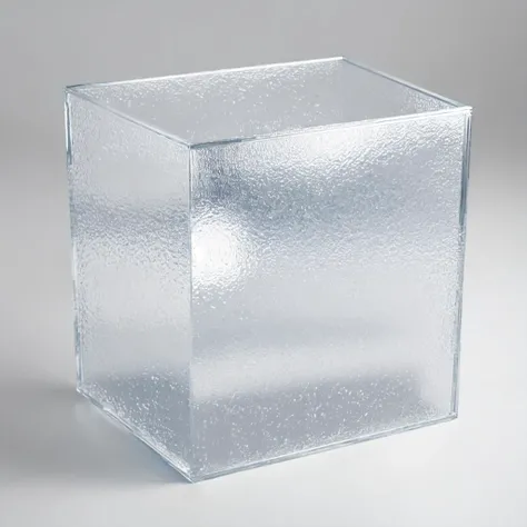 a cube made of frosted glass <lora:Frosted_Glass:1>