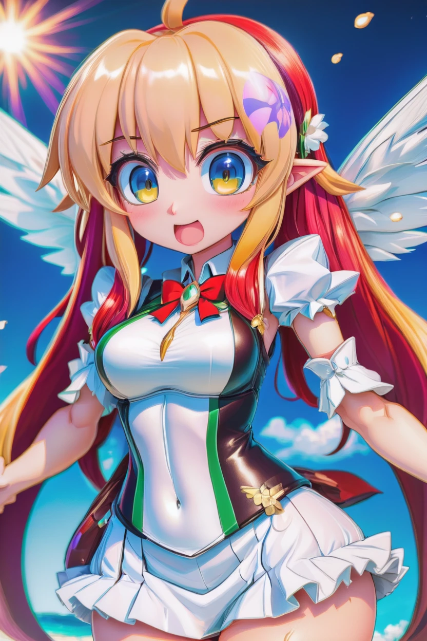 anime style, melancholy, 1girl, woman, f/1.4 lens, bokeh, tiny Xango Mangosteen Fruit Juice fairy empress,insect wings, see-through gossamer, despair, bombshell hair, vivid blonde hair, Razor Cut,bob cut, hourglass figure, chinese<lora:EnvyCuteXL08:0.55><lora:EnvyCuteXL01v12:0.6><lora:EnvyThiccXl02:-0.4>