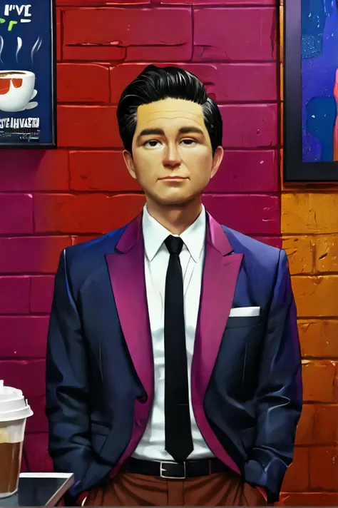 Pierre Poilievre standing, ,male focus, black hair, shirt, formal, suit, collared shirt, white shirt, jacket
Cozy coffee shop and rainy day, cartoon, animation,
[(colorful explosion psychedelic paint colors:1.21)::0.2],
[cartoon, vector art, anime :realistic, real life, hyper realistic:0.2],
best quality, masterpiece, HDR, professional, studio quality, highres,
<lora:Pierre_Poilievre:0.80>