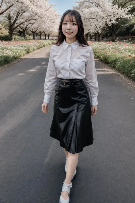 a beautiful photo of 1girl, kannomai <lora:kannomai_lora-10:0.85>, very attractive, makeup, stunning eyes, amazing light smile, perfect hair, in a white collared shirt, black pencil skirt, <lora:collaredShirt-000020:0.75>, belt, black stiletto heels, walking downtown, car in simple background, cowboy shot, full body shot, photographed on a Fujifilm GFX 100, 80mm F/1.7 prime lens, cinematic film still, cinestill 500T, highly detailed, masterpiece, highest quality, intricately detailed, HDR, 8k, uhd, photorealistic, <lora:add_detail:0.79>