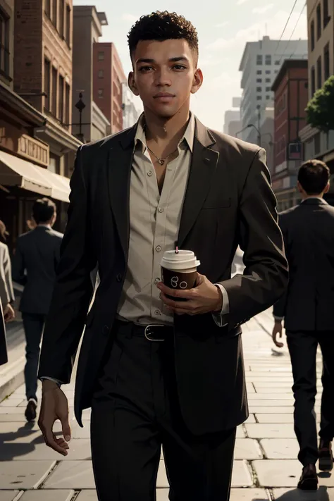 ((ultra detailed, masterpiece, absurdres))
<lora:QuarryRyan:0.9>
QuarryRyan, 1boy, solo, black hair, brown eyes, dark skin, In a modern urban setting, tailored suit and tie, skyscrapers in the background, confidently walking with a cityscape behind