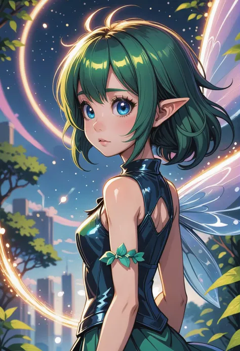 fine digital painting,anime style, Pixie Dust Trails