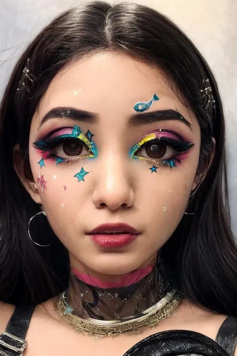 themermaidscales portrait of an asian woman with punk makeup, highly detailed face, masterpiece, best quality <lora:themermaidscales:1> <lora:add_detail:1>