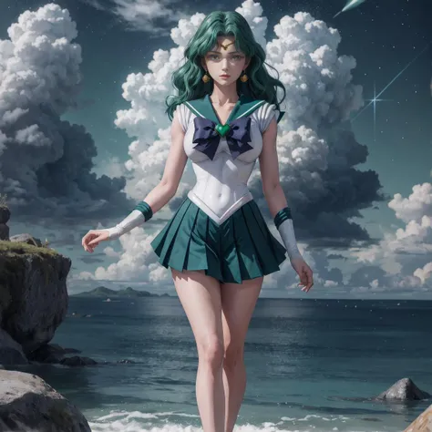 masterpiece,best quality,highres,ramius1,1girl,full-body,
Floating in with the universe,
leager breasts,
<lora:add_detail:1>,
<lora:Kizuki - Sailor Moon - Sailor Neptune:1> sailor neptune,sailor senshi uniform,dark green hair,aqua eyes,mature woman,,medium hair,super close-fitting clothes,pretty face,