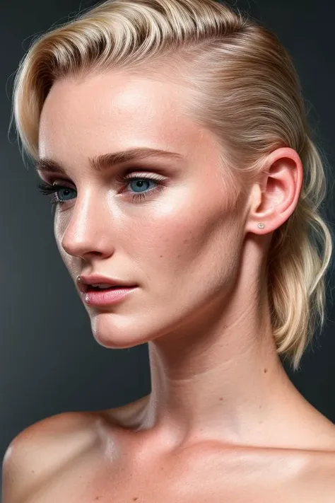 (CR-SammieDaniels-Supremo:0.75), full color portrait of woman, (nude:1.0), (oiled shiny skin:1.0), (face focus:1.3), (slick_undercut_hair:1.0),
masterpiece, best quality, sharp focus, highres 8k uhd, ultra-detailed, rim light, grey background,