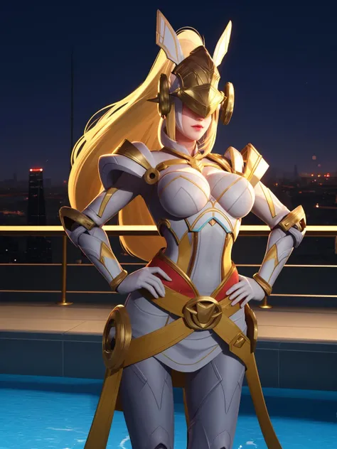 In this stunningly detailed masterpiece, we are presented with a mesmerizing image of a breathtakingly beautiful woman in her twenties. Her clear white skin glistens under the perfect lighting, while her muddy and scratched, mud-stained blonde hair and face give her an air of desperation and resilience. With a commanding presence, she holds a rifle firmly in her hands, her torn and tattered clothing a testament to her encounters in the ruins. 

The exquisite attention to detail in this isometric composition truly transports the viewer into a video game heroine's world. With isometric detailing that rivals even the most realistic photos, every aspect of this image is depicted in 8K high quality, showcasing the intricate textures of the torn fabric and the gleaming metal