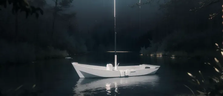 white-theme soft-lighting cinematic-lighting (no-humans:1.5) dreamy-atmosphere BREAK scenic-lake peaceful-ambiance keyvisuals dark-theme