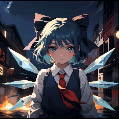 (award winning 8k concept art:1.3) of (three young woman attacking the viewer, open mouth, many zombies, crowd:1.3), extremely detailed background, biting, giant zombie chibi in the background, darkness, flash, close to camera, sweet, front, epic, (masterpiece:1.4), (best quality:1.4), Amazing, beautiful, finely detailed, (Depth of field:1.4), 8k, fine art, stunning, (light reflections:1), (crisp:1.6), red twin tails, vibrant, (edge detection:1.4), absurdres, impressive, 120mm, clear, lens flare, wide shot, wide angle, scenery