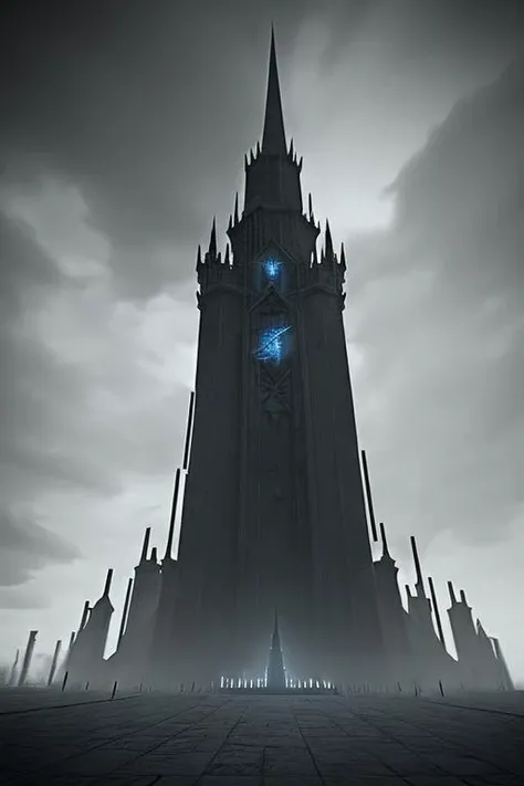 the unfathomed tower, evil, the unknown, concept art render, unreal engine 5, beware my soul, ominous, octane render, 4K, gloomy, subversive background