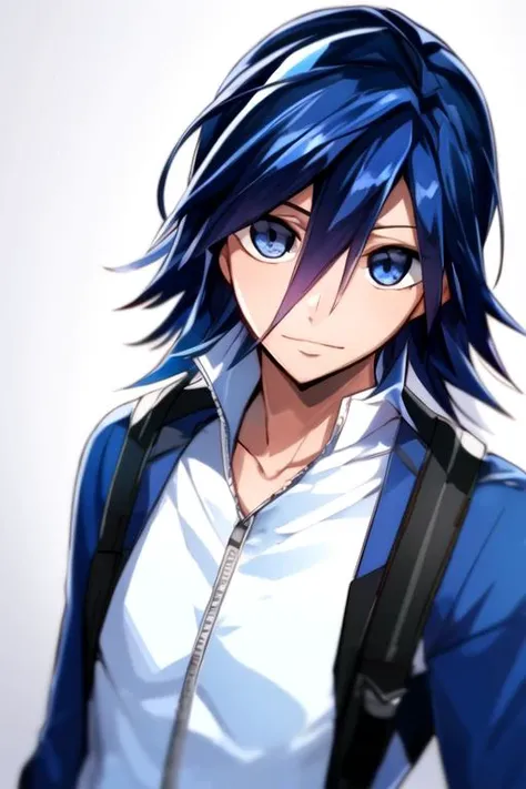photorealistic, (4k), depth of field, (Masterpiece), (realistic skin texture), extremely detailed, intricate, hyper detailed, high resolution, professional photography, , depth of field, sharp detail, best quality, looking at viewer, 1boy, solo, male focus, <lora:sangaku_manami:0.9>, sangaku_manami, blue hair, blue eyes, hair between eyes, , biker costume, steampunk, 16k resolution