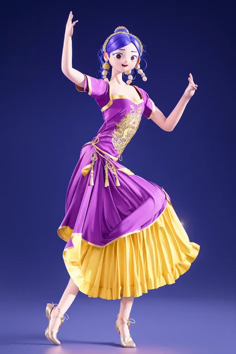 A girl is dancing, in beautiful dress<lora:Lovelyperson:0.7>
