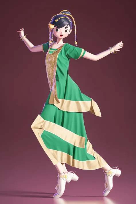 A girl is dancing, in beautiful dress<lora:Lovelyperson:0.7>