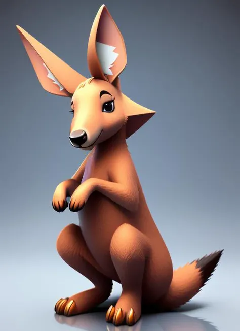Delicate 3D PVC model of an aardvark