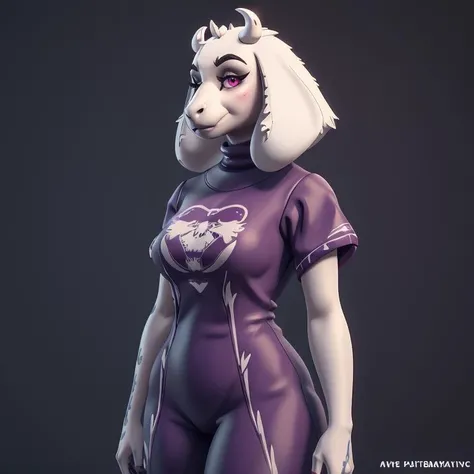 <lora:ChumpyChoo_Char_Toriel:0.5>, Delicate 3D PVC model of (toriel:1.4), animal face of a goat, exposed nipples, highly detailed face, short snout, half closed eyes, purple dress, large breasts, wide hips, white fur, pink eyes, soft smooth lighting, with soft pastel colors, 3d icon clay render, 120mm lens, 3d blender render, trending on polycount, modular constructivism, physically based rendering, centered