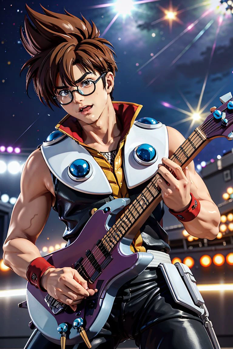 masterpiece, basara,stage,audience, <lora:nekki_basaraV1:0.6>,closed mouth:1.5, fulll figure