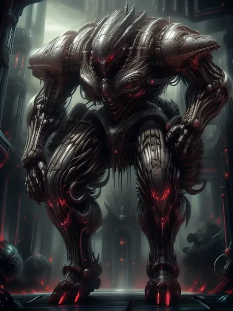 nsfw, uncensored,
masterpiece, best quality, ultra high res, beautiful, visually stunning, elegant, incredible details, award-winning art,
reminiscent of high fantasy RPG games, Role-playing game (RPG) style fantasy A subtle monster, a spooky house, light in the hallway, a door opens, something comes out, a dark thing that came from the deep,
fantasy theme, detailed hands and fingers, detailed legs and feet,
full body, low angle shot with depth of field,
art of H.R.Giger, vamptech, blood, vampiric, neo futuristic, HorrorFantasy, So_GunDam, looking ahead, robot, so_monsters, infect, monster girl, 1other,
<lora:add_detail:1> <lora:pytorch_lora_weights(1):0.7> <lora:H.R.GigerWorld:1> <lora:VampiricTech:1.2> <lora:cnjj_20230628055345:0.7> <lora:So_monsters0.3>