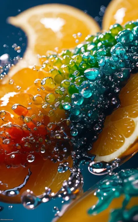 A perfect abstract, photorealistic, Food lemon, LIQUID SPLASH, 3D BEEPLE STYLE, 8 k, 32 k, HDR, realistic, liquid splashes, merging, melting, splashing, droplets, mixing, fading away, exploding, swirling, intricate detail, modelshoot style, dreamlikeart, dramatic lighting. 8k, highly detailed, trending artstation, Slpash,