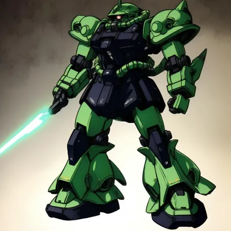beautiful landscape,EarthPorcelain,secnic,oil painting,day,((RRS),zaku ii,Zeon MS2,one-eyed,full body,holding lightsaber ),green armor,masterpiece,powerful,extremely detailed cg unity 8k wallpaper,(sharp touch:1.1),(strong,powerful:0.9),(hyper extreme detailed:1.1),mech,(mechanical:1.05),(robot joints:1.05),(regular:1.05),(industrial design:1.05),redesign,(glowing eyes:1.1),solo,(monochrome:0.9),standing,(armored core:0.85),(toon rendering:0.8),outdoors,(official art),<lora:srd_v3_5d:0.7>,<lora:mechaDream-v1_lora:1>,<lora:mecha_20230530090512-000003:0.4>,<lora:Zeon Mobile Suits v.21667757742202212154:0.5>,