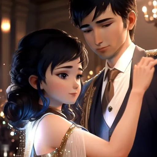 (masterpiece:1.2), detailed, detailed light, detailed shadows, (intricate details:1.15), a girl, 1girl, closeup photo, at a ballroom dance, wearing a sparkling gown and dancing with her partner under the glittering chandeliers <lora:kena-02 7:1>